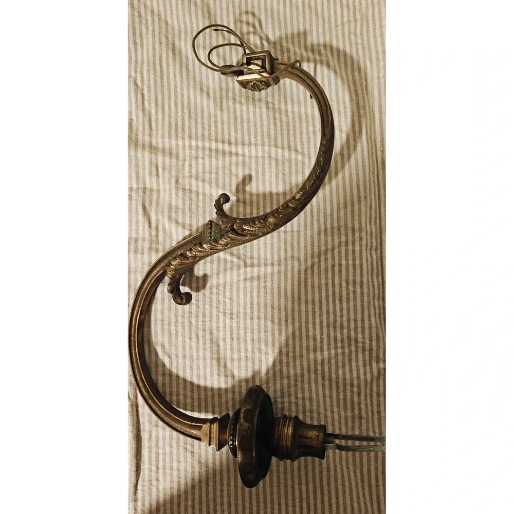 Antique Solid Brass Wall Sconce Lamp Chandelier Arm salvage